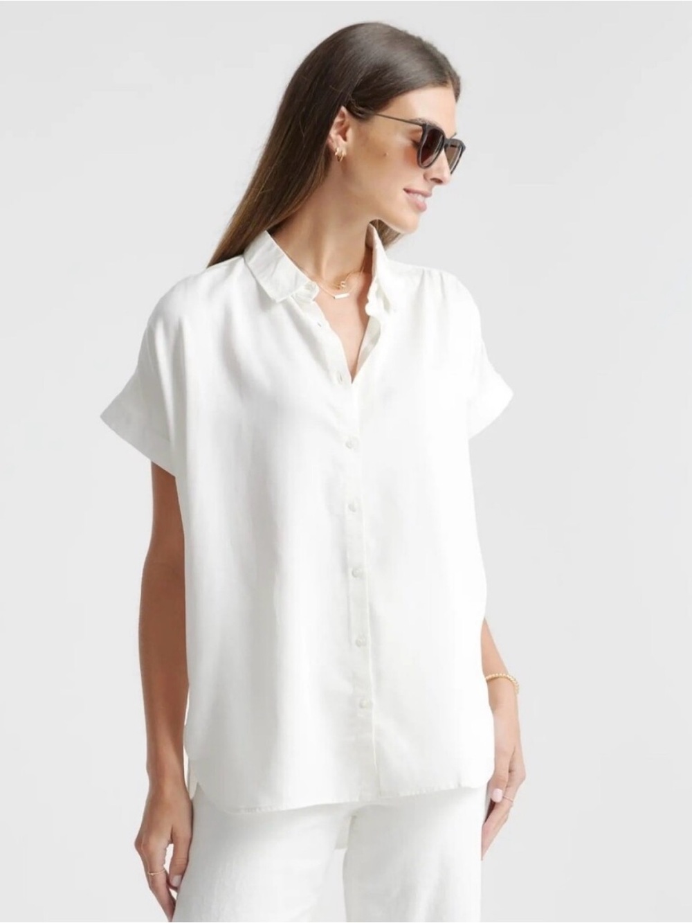 Quince Vintage Wash Tencel Camp Shirt White